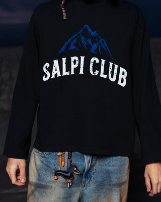 Camiseta de manga larga Salpi Club SALPI, color negro, logo de la marca en el pecho, diseño minimalista, corte clásico y cómodo para un look urbano